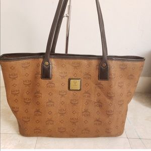 Mcm authentic shopper tote